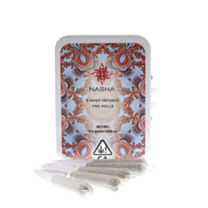 Nasha | 5-Pack Hash Infused Prerolls | Strawberry Meltshake X Strawberry Banana